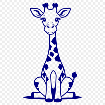 A close-up illustration of a giraffe's distinctive spotted coat.