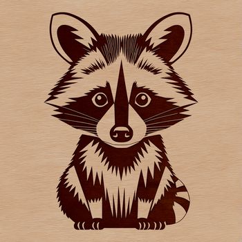 A high-resolution SVG raccoon design suitable for various applications.
