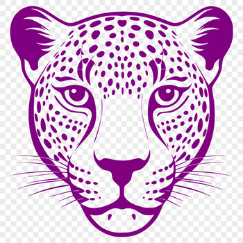 A large carnivorous mammal with distinctive spots, represented in a detailed vector format.