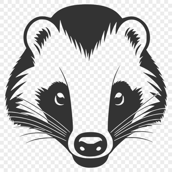 A detailed illustration of a badger in various poses, suitable for vector design and cutting machine templates.