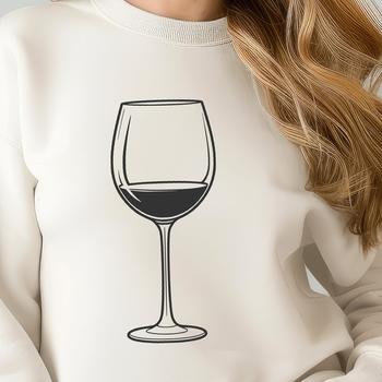 A clear illustration of a glass filled with wine, suitable for graphic design projects.