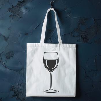 A transparent SVG vector illustration of a glass filled with red wine.