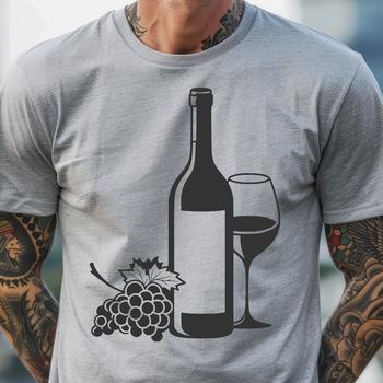 A red wine glass filled with a rich, full-bodied red wine.