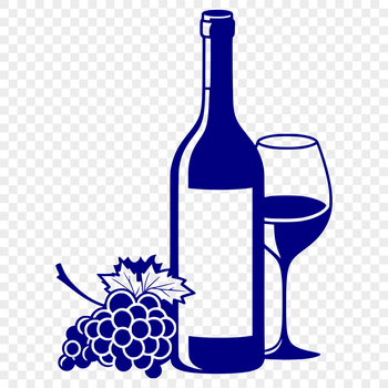 Close-up illustration of the bottle shape of a wine vessel.