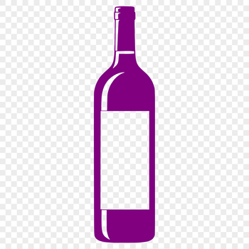 A digital illustration of a wine bottle in a modern design style.