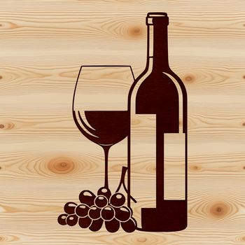 A glass filled with red wine, isolated on a white background.