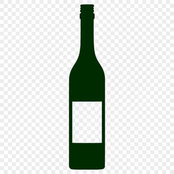 A stylized illustration of a bottle with red wine being poured into a glass.