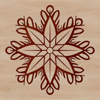 A delicate, symmetrical snowflake with intricate patterns, suitable for Christmas decorations and winter-themed designs.