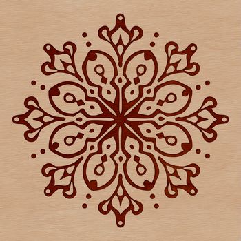 A delicate snowflake pattern made up of intricate geometric shapes, suitable for use in digital designs and crafts.