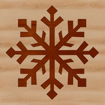 A delicate six-pointed snowflake with intricate details, suitable for various digital designs and crafts.