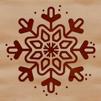 A geometric pattern of intricate lines forming the shape of a single snowflake.