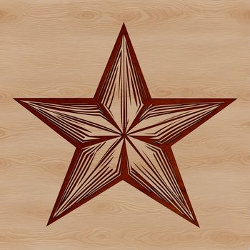 A geometric star shape designed in a digital format, suitable for cutting machines or laser cutters.