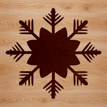 A delicate winter silhouette, a stylized snowflake design in vector format.