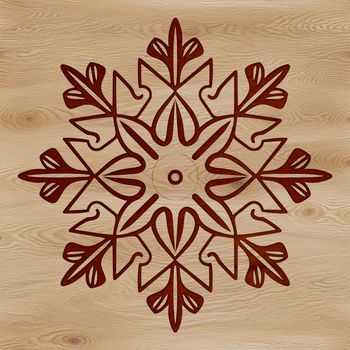 An ornate illustration of a single snowflake, suitable for winter-themed designs.