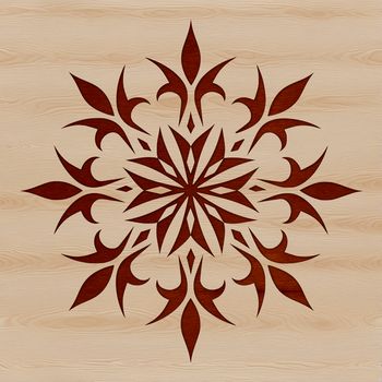 A crisp and precise digital illustration of a snowflake in white against a transparent background.