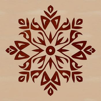 A delicate, intricate snowflake illustration created with vector graphics.
