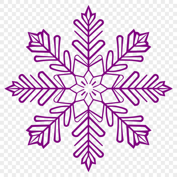 A stylized illustration of a single snowflake, suitable for various digital and print applications.