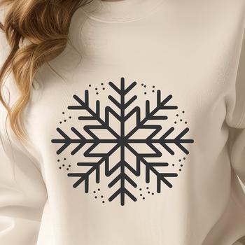 A delicate snowflake design for winter decorations.
