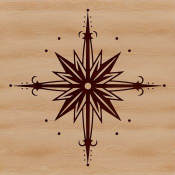 A stylized illustration of a witch's hat and broomstick, surrounded by stars and moons, with a subtle gothic flair.
