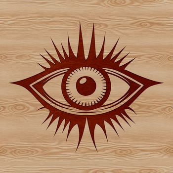 A gothic illustration of witchcraft symbols and imagery in a vector format.