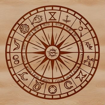A stylized illustration of a witchcraft symbol, suitable for Halloween decorations or gothic-inspired designs.