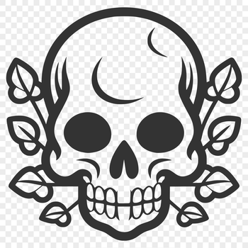 A simple line drawing of a witch surrounded by ornate details, perfect for Halloween decor.
