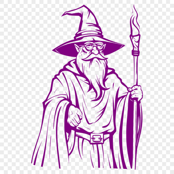 Free Creative Wizard Vector Drawing