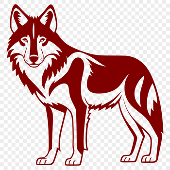 A single standing wolf illustration in SVG format.