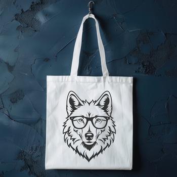 Close-up illustration of a wolf's head with detailed fur texture, suitable for graphic design and digital art projects.