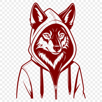 A digital illustration of a wolf in vector format.