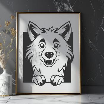 A free downloadable vector image of a wolf in SVG format.