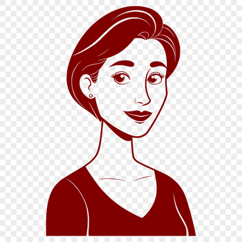A high-quality illustration of a woman suitable for vector graphics and digital design.