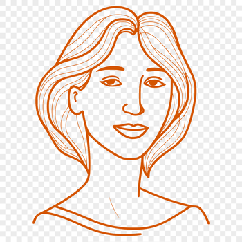 A simple illustration of a woman in vector format.