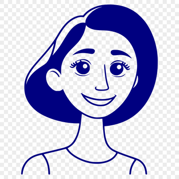 A digital illustration of a woman in a simple style.