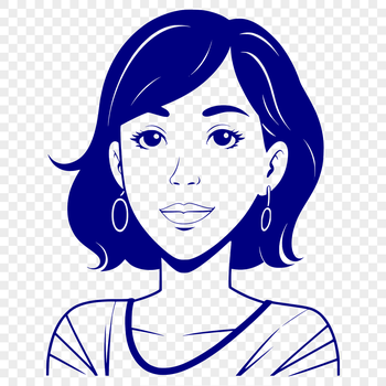A high-quality SVG vector image of a woman, ideal for digital design projects.