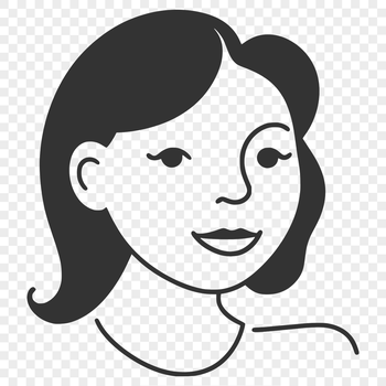 A high-quality digital illustration of a woman in vector format.
