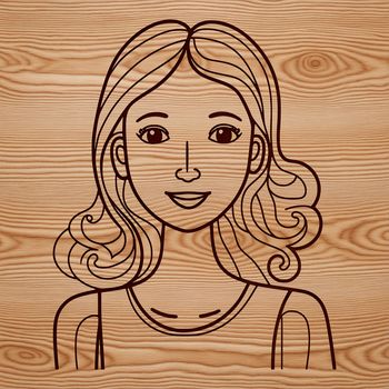 A female figure in vector format, suitable for various graphic design projects.