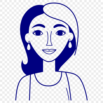 A high-quality SVG illustration of a woman, suitable for digital designs and crafting projects.