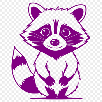 An illustration of a racoon in vector format.