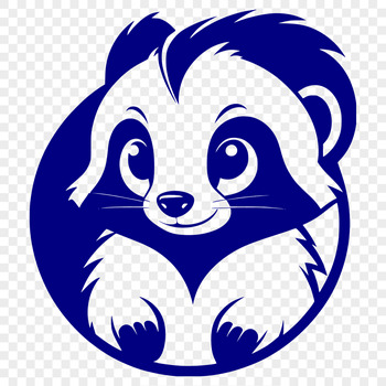 A colorful illustration of a wild animal, a skunk, in vector format.