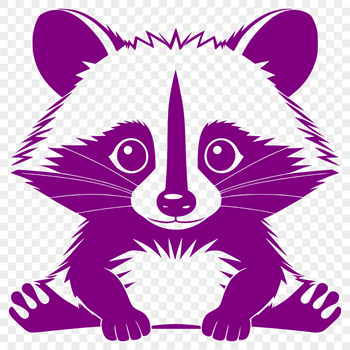 A raccoon clip art illustration in vector format.