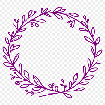 A floral wreath design created using vector art, ideal for cutting machines or laser cutters.