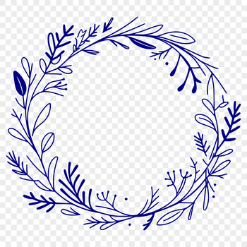 A floral design made up of interconnected loops, suitable for use as a vector template in various digital formats.