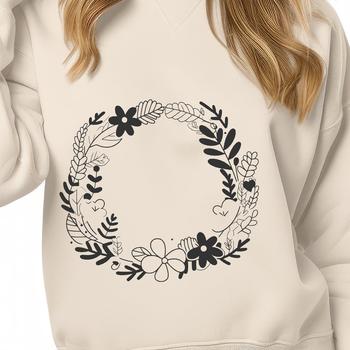 A floral design in vector format, suitable for cutting with a machine or laser.
