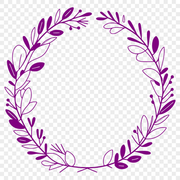Decorative floral wreath design in vector format.