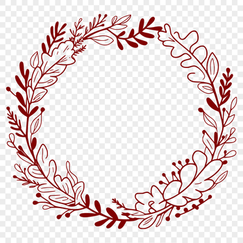 A digital floral wreath design created as an SVG file, suitable for various cutting machines.