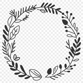 A floral design SVG vector image used to create custom graphics.