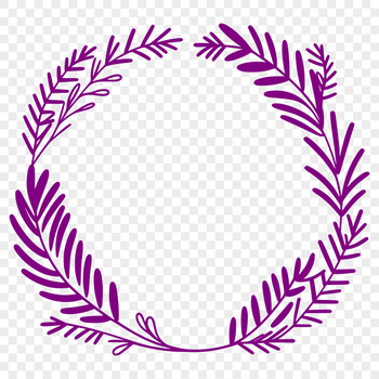 A high-quality digital floral wreath illustration suitable for various cutting machines and graphic design software.