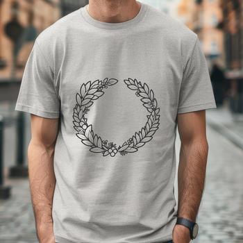 An intricate digital wreath made from interconnected floral elements in SVG format.