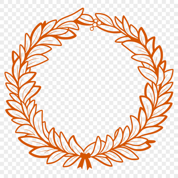 A floral design in vector format, featuring a decorative wreath made up of leaves and flowers.